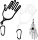 Golf Glove Holder - 2 Pack Glove Stretcher Hanger with Keychain, Plastic & Metal