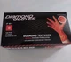 Diamond Gloves Orange Nitrile Disposable Gloves Diamond Texture Box of 100 Small