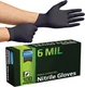 Inspire Black Nitrile Gloves HEAVY DUTY 6 Mil Nitrile Chemical Resistant Medical