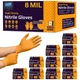 Inspire Ultra 8 Mil Heavy Duty Orange Nitrile Gloves Disposable Latex Diamond