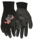 MCR Safety 9669XL, 13 Gauge Black Nylon Shell, Blk PU Palm & Fingers, XL (12 pr)