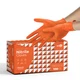 WeCare 8 mm Nitrile Heavy Duty Gloves Diamond Grip Latex Free XXL Orange 100 Ct