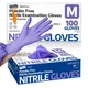 Supmedic Nitrile Exam Gloves, 3.5 Mil Medium, Medium (Blue Violet) 