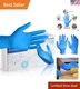 100 Count Powder-Free Nitrile Gloves, Large Size - Ideal for Cleaning and Care