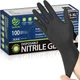 Black Nitrile Gloves, Food Safe Disposable Gloves Latex Free, Rubber Gloves P...