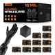 UYKKE Nitrile Gloves Disposable Cooking Rubber Large, Black-1000pcs 