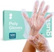 Clear Ambidextrous Disposable Gloves - Perfect for Food Handling - 500 Pack