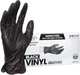Forpro Disposable Vinyl Gloves, Black,