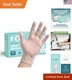 100 Count Clear Disposable Gloves - Latex-Free for Kitchen & Cleaning