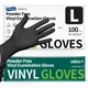 Vinyl Disposable Exam Gloves, Black 4 Mil Powder-Free Latex-Free Medical Food...