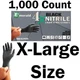 1,000 Count SIZE X-LARGE Powder-Free Nitrile Gloves, 4 Mil Food Grade Disposable
