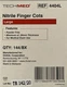 Tech-Med Nitrile Pre-Rolled Finger Cots Latex-Free Large Disposable 144/Bx