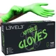 BARBER BEAUTY SALON L3VEL3 DISPOSABLE NITRILE GLOVES LIME GREEN 100 PC MEDIUM