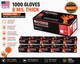 8 Mil Orange Nitrile Diamond Textured Gloves Heavy Duty Powder-Free Case of 1000