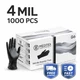 1000PCS MEDITEX&reg; Black Exam Nitrile Gloves Tattoo Gloves Powder-Free 4mil