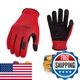 Vgo... 3-Pairs Synthetic Leather Work Gloves Multi-Purpose Light Duty Work