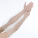 100pcs Long Disposable Plastic Gloves for Cleaning Elbow Length Durable Plast...