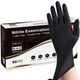 Schneider Black Nitrile Exam Gloves, Medium, 5 Mil Disposable 