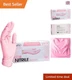 Disposable Nitrile Gloves Pink Small 4 Mil Powder-Free Food Safe 100 Pack