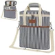 Wine Bag Carrier Tote Insulated 3 Bottle Cooler Carrying Case for Travel Picnic