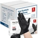 Schneider Black Vinyl Synthetic Exam Gloves, 4 Mil, Disposable Gloves LatexFr...