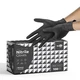 WeCare 8 mm Nitrile Heavy Duty Diamond Gloves Powder Latex Free Med Black 100 Ct