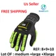 Lot of 3 ( M+L+XL) Ansell Ringers&reg; Nitrile Half-Dipped Anti-Impact Gloves R-840