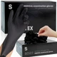 FINITEX - Black Nitrile Disposable Gloves, 5mil, Small (Pack of 100), 