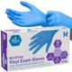 MED PRIDE Nitrile/Vinyl Blend Exam Gloves, Powder-Free, Medium, Blue 
