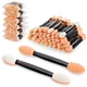 300PCS Disposable Eyeshadow Applicators, Dual Sides Brushes Pink 