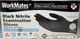 (10 PACK) WorkMates Black Nitrile Examination Gloves, 100 Gloves - LARGE