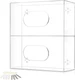 Double Glove Box Holder Wall Mount Dispenser - Disposable Transparent 