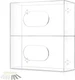 Double Glove Box Holder Wall Mount Dispenser - Disposable Transparent 