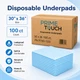100 Pcs Disposable Underpads incantinence Heavy Absorbency 30 " x 36" Elderly