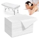 100 Pack Disposable Bed Sheets &ndash; 31.5 x 71 in Waterproof White-100Pcs
