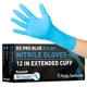Long Dishwashing Gloves - XX-Large, Blue, 50 Count - Disposable Nitrile Rubbe...