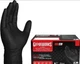 GLOVEWORKS Black Nitrile Gloves - 6 mil Disposable, Large (Pack of 100) Mechanic