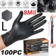 100x Disposable Nitrile Gloves L size Double-sided Diamond Embossing Powder Free