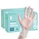 GUSTO Clear Vinyl Gloves, 200 Count, Latex~Free, Powder~Free, Food Safe