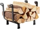 15'' Firewood Rack Outdoor Indoor Powder Coated Wood Rack Storage Holder U4