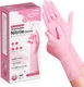 Disposable Nitrile Dishwashing Gloves, Extended 12 Inches Cuff, 6-mil, Cherry