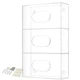 Storage Standard Triple Glove Box Holder Wall Mount Dispenser - Clear 