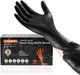 10 Mil Nitrile Disposable Gloves Heavy Duty Mechanic X-Large, Black of 100 