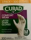 CURAD Comfort Wear LATEX  Exam Gloves Medium  300 Count 