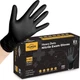 Disposable Nitrile Exam Gloves, 6-mil, Black, Heavy Duty, Latex Free, Food Safe