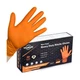 Thor Grip Heavy Duty Industrial Orange Nitrile Gloves with Raised Diamond Tex...