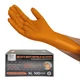 Heavy Duty Orange Diamond Grip 8mil Nitrile Gloves - Industrial Grade, Punctu...