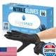 Clean Space Project Black Nitrile Gloves Disposable Of 100-5.5 Mil Non Latex
