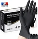 Nitrile Exam Gloves, Black Latex Free Powder Free Disposable Gloves for Medical,