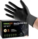 TREEGO 10 Mil Black Nitrile Gloves Heavy Duty &mdash; Diamond Texture Grip, Latex Fr